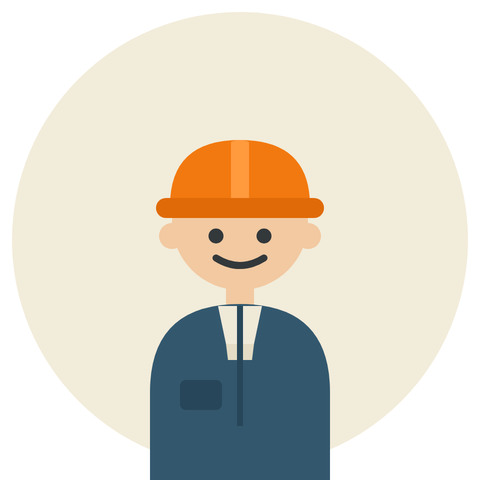 施工会社の職人のイラスト